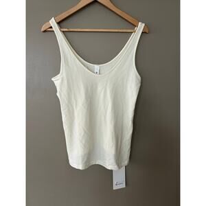 NWT Lululemon BeCalm V-Neck Tank Cashew Cream Beige oversized minimalist luxury